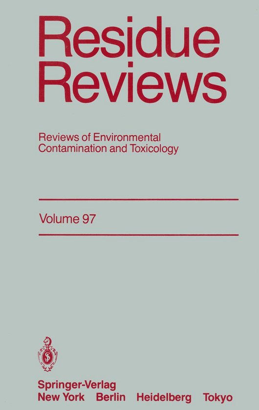 Earth and Environmental Science (R0) - Residue Reviews - cover