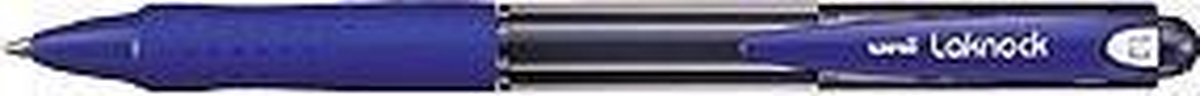 Uni-ball balpennen Laknock schrijfbreedte 04 mm schrijfpunt: 1 mm medium punt blauw
