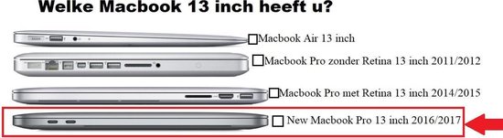 Macbook Pro 13 inch 2018 - Clip-On Hard Case - Wit - Xssive