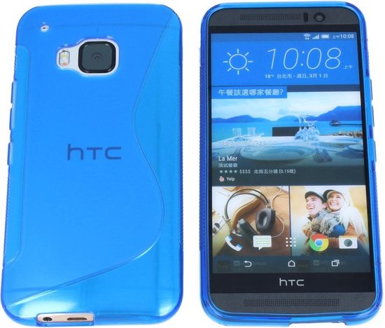 Persona afgewerkt Percentage HTC one M9 S Line Gel Silicone Case Hoesje Transparant Blauw Blue | bol.com