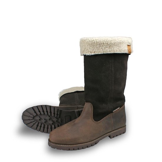 MGO Bross Mucks - Leren dameslaars - Waterdichte laarzen - Wol gevoerd -  Bruin Suede | bol.com