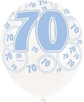 UNIQUE - Blauwe ballonnen 70 jaar - Decoratie > Ballonnen