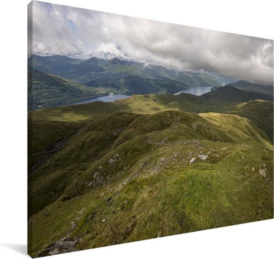 Vallées vertes du parc national du Loch Lomond et des Trossachs en Ecosse Toile 90x60 cm - Tirage photo sur toile (Décoration murale salon / chambre)