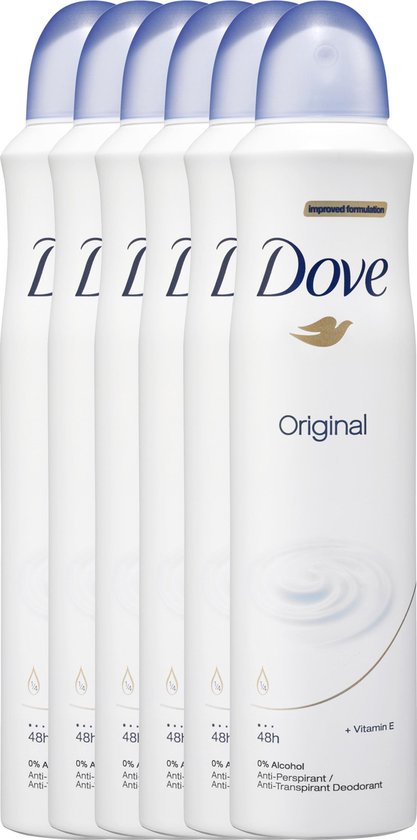 Dove Original Women - 6 x 250 ml - Deodorant Spray - Voordeelverpakking |  bol