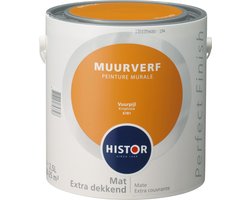 Histor Perfect Finish Muurverf Mat - 2,5 Liter - Vuurpijl