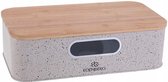 Edënbërg White Line - Luxe Broodtrommel RVS/Bamboe - incl. Snijplank