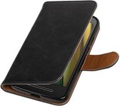 Pull Up TPU PU Leder Bookstyle Wallet Case Hoesjes voor Moto E3 (3nd Gen) Zwart