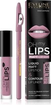 Eveline Cosmetics Oh My Lips Liquid Matt Lipstick&lip Liner No. 03 Rose Nude