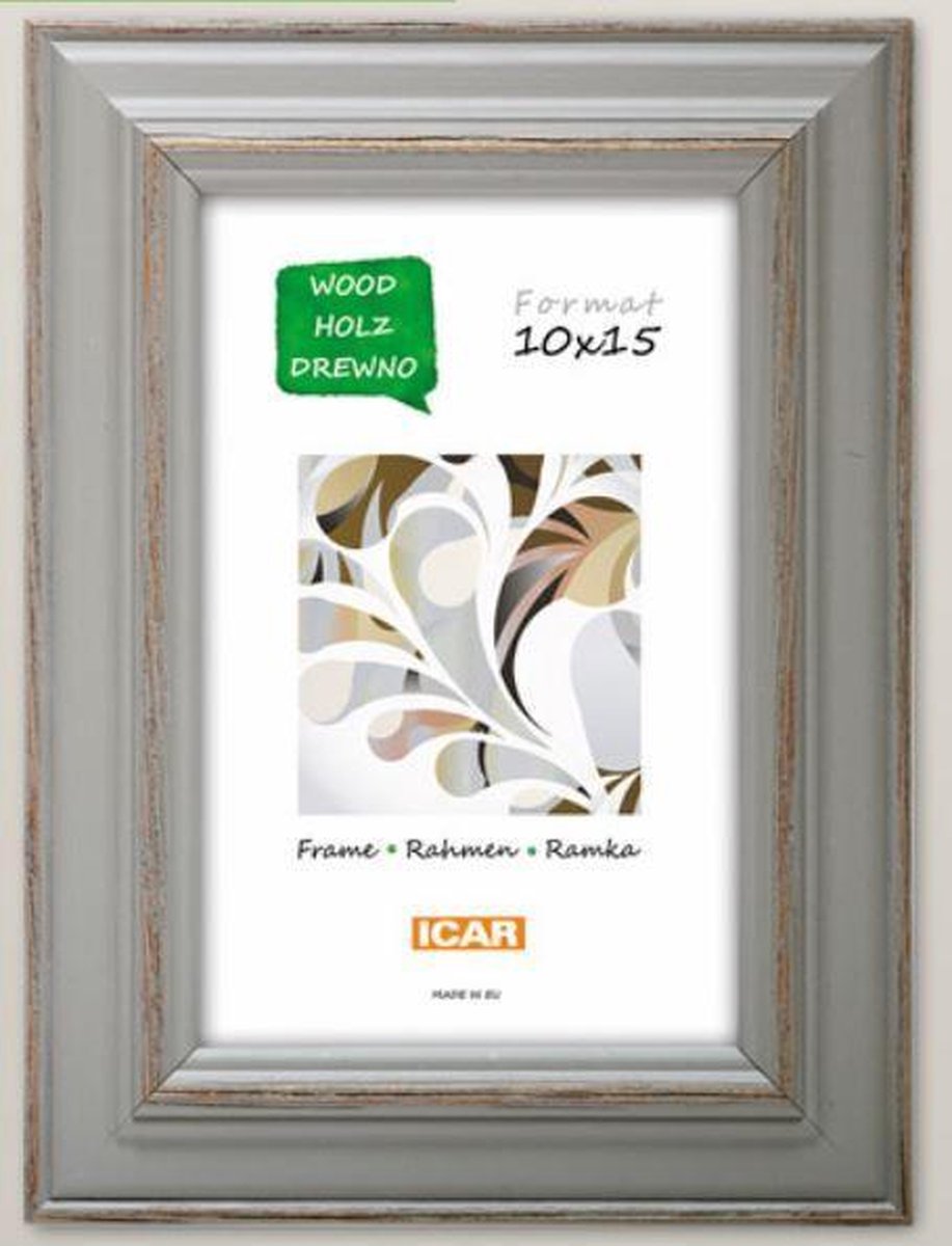 Icar Houten Fotolijst DRLX-05 13X18 cm Donker Grijs