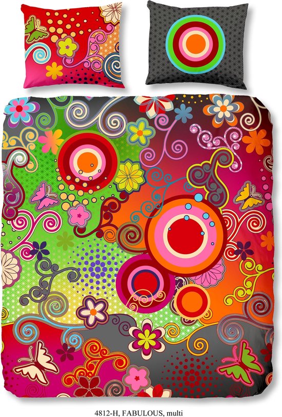 Housse de couette HIP colorée avec cercles et motifs gracieux - Twin - 4812-H fabulous