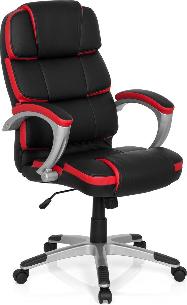 hjh office Gaming Pro By - Kunstleder - Zwart / rood