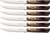 Tramontina Churrasco ensemble de couteaux à steak 6 pièces marron - Bois - Acier inoxydable