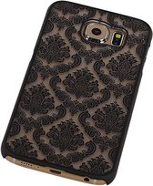 Samsung Galaxy S6 Hardcase Brocant Vintage Zwart - Back Cover Case Bumper Hoesje