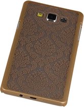 Samsung Galaxy A7 Hardcase Brocant Vintage Goud - Back Cover Case Bumper Hoesje