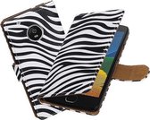 BestCases.nl Motorola Moto G5 Plus Zebra booktype hoesje