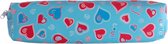 Lg-imports Etui Met Hartjes Blauw 23 X 6,5 Cm