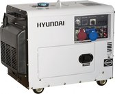 Hyundai generator diesel 7,0kW - Aggregaat - Stroomgenerator - Verrijdbaar - Elektrische start