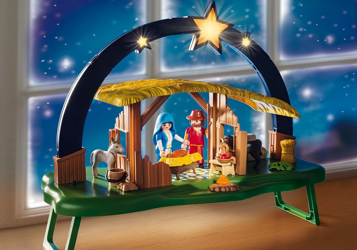 PLAYMOBIL Christmas Kerststal met heldere ster - 9494 — afbeelding 18