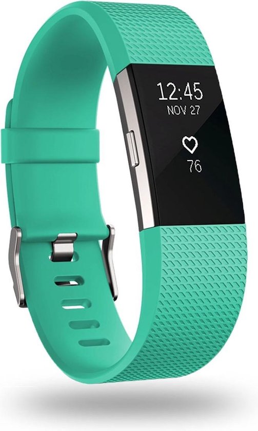 Siliconen Bandje - Small - Geschikt voor Fitbit Charge 2 - Mint Groen |  bol.com