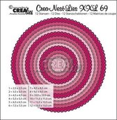 Crealies Crea-Nest-Lies XXL nummer 69 Circles with open scallop maximaal 13.5x13.5 centimeter / CNederlands XXL69