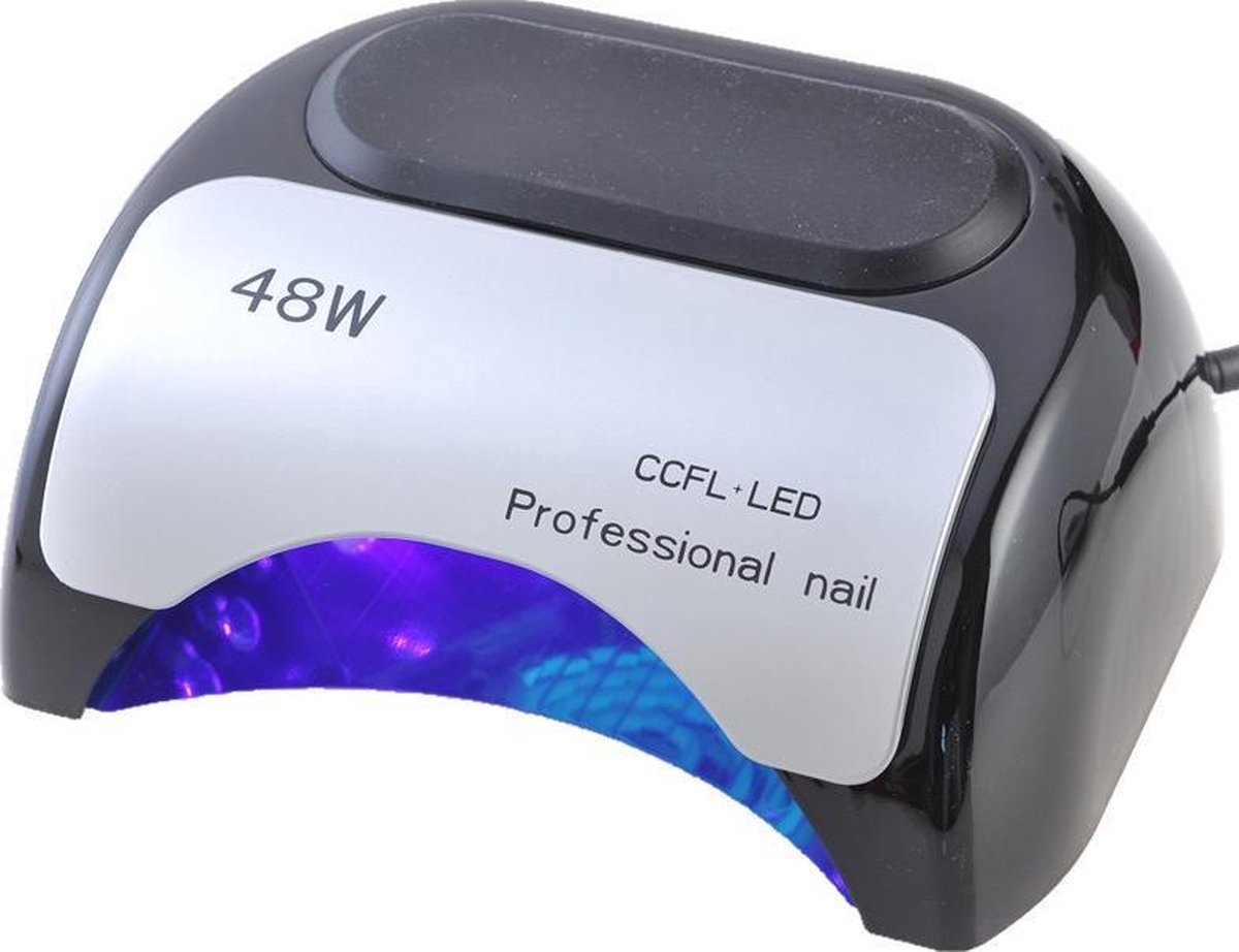 CCFL LED Combo lamp 48 watt - ZWART MET SENSOR - Nageldroger gel - Gel  nagellak | bol.com
