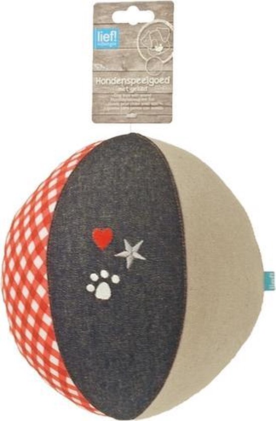 Lief! Hondenspeelgoed Canvas Bal Uni Denim - 20 CM