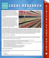 Legal Research (Speedy Study Guide)