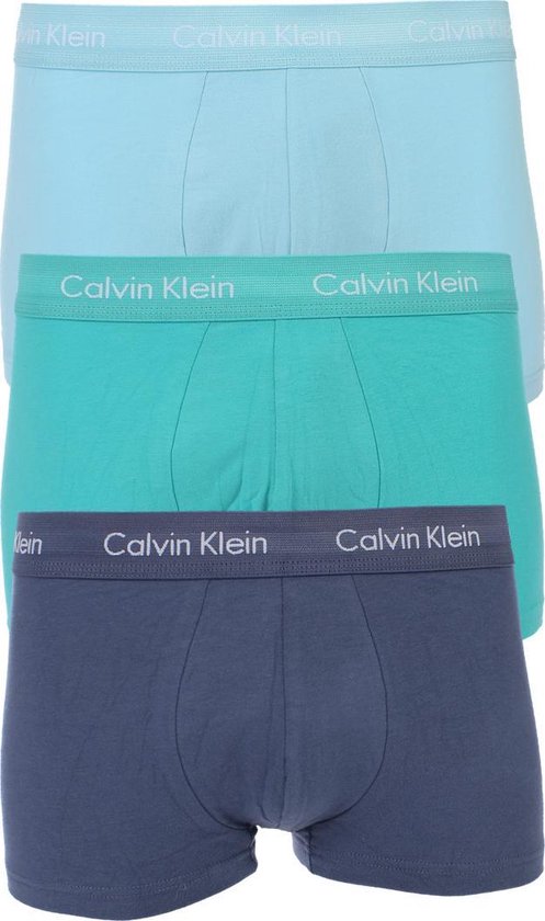 Calvin Klein Boxershort - Maat M - Mannen - blauw/groen 3-pack | bol.com