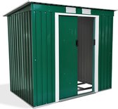 TecTake - tuinhuis schuur berging - afm. 213x130x173 cm - plaatstaal - 402183