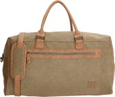 Enrico Benetti Canvas Weekend Tas Hand & Schoudertas Reistas Handbagage Olijf