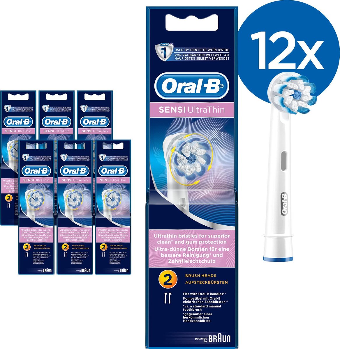 Oral-B Sensi UltraThin - Opzetborstels - 12 stuks - Oral B