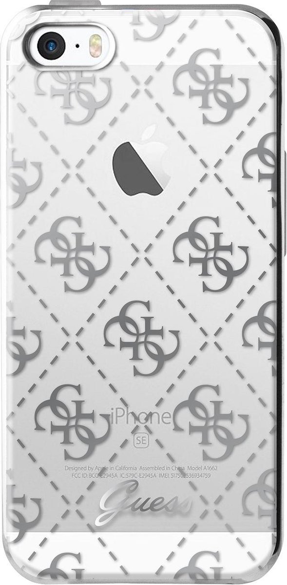 Guess 4G TPU Back Case - Geschikt voor Apple iPhone 5/5S - Transparant