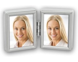 DFS Verzilverde Fotolijst Londen Tweeluik Voor Pasfoto's