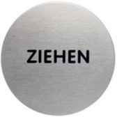 Durable - Pictogram "Ziehen" - Diameter 65 mm - Zilver