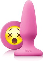 Nsnovelties – Siliconen Buttplug met Emoji Stop WTF Hoogwaardig Afgewerkt – 10.4 cm – Roze