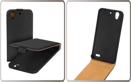 Celsius Vervolgen Tekstschrijver Lelycase Zwart Eco Leather Flip Case Cover Huawei Ascend G630 | bol.com
