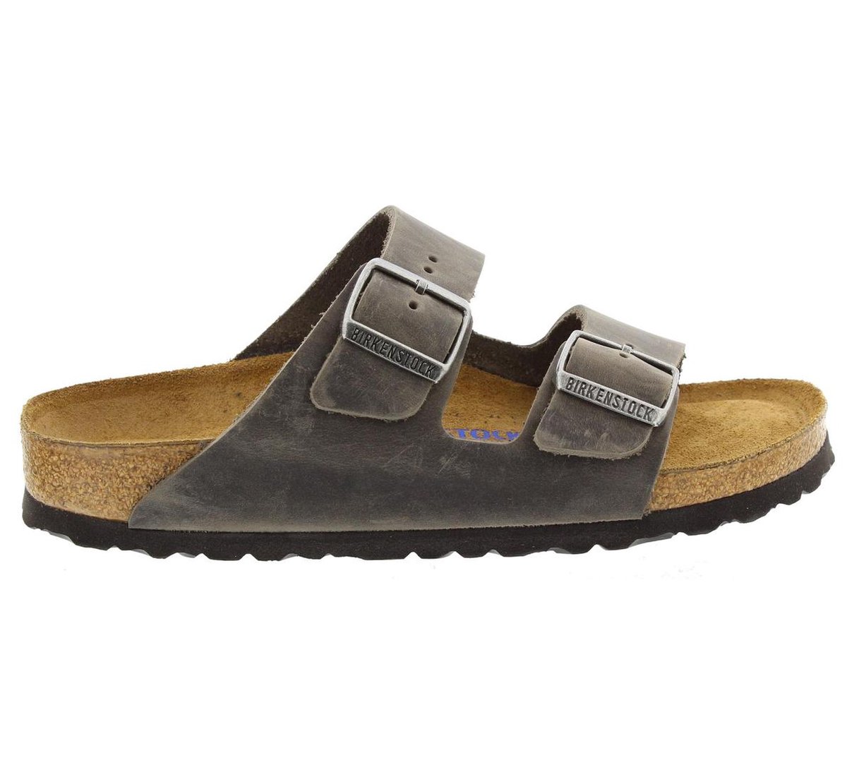 Birkenstock Slippers - Maat 45 - Unisex - donkergrijs