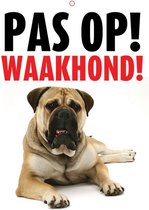 Waakbord nederlands kunststof waakhond (21X15 CM)