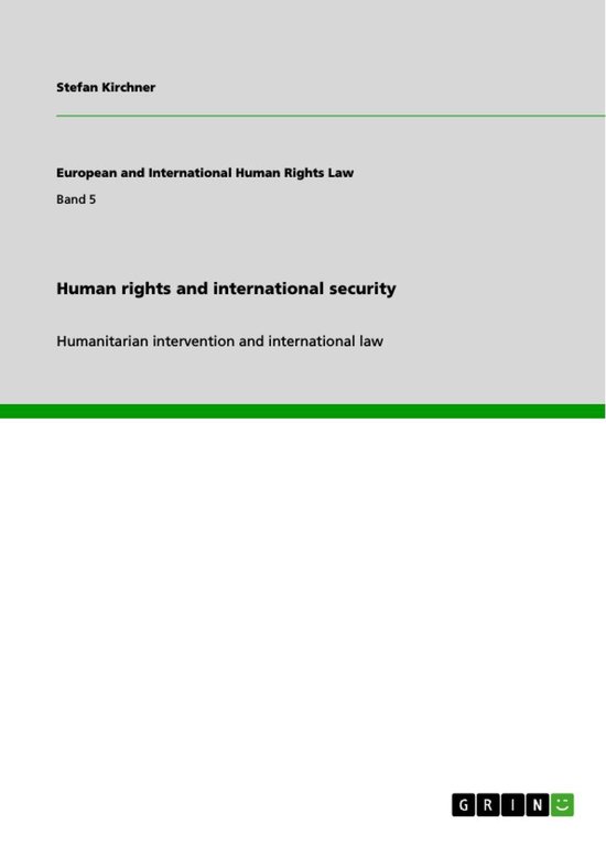 Omslag van Human rights and international security