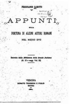 Appunti sulla fortuna di alcuni autori romani