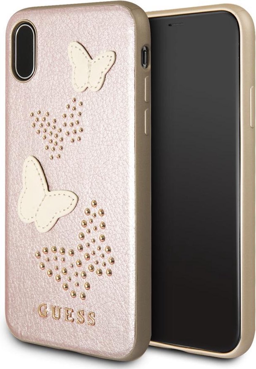 Guess Studs & Sparkle Design Hardcase Apple iPhone X/XS (5.8'') - Roségoud