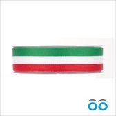 Italiaanse vlag lint (25 mm x 20 meter)
