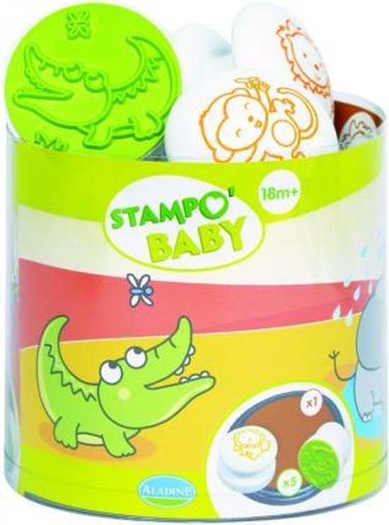 Tampon bois Stampo Baby Eco-Friendly Kit Animaux Familiers - Aladine Aladine chez Rougier & Plé