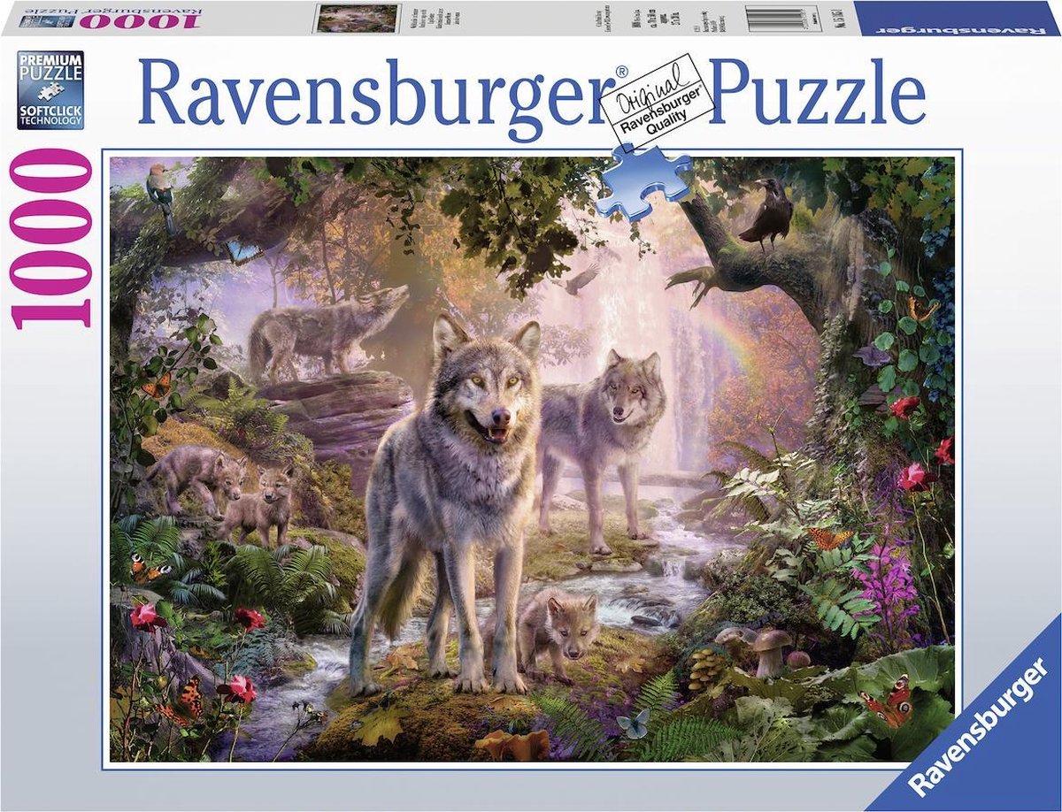 Ravensburger Puzzel Wolvenfamilie in de Zomer. 1000st.