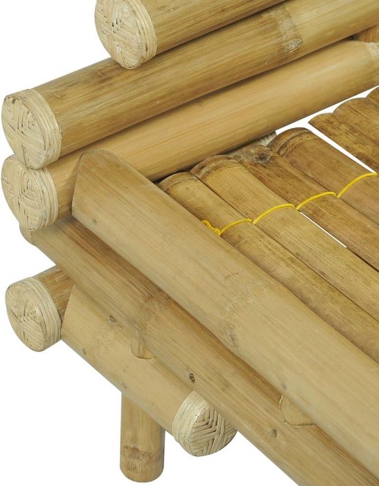 Bed bamboe naturel 140x200 cm (incl. vloerviltjes) | bol.com