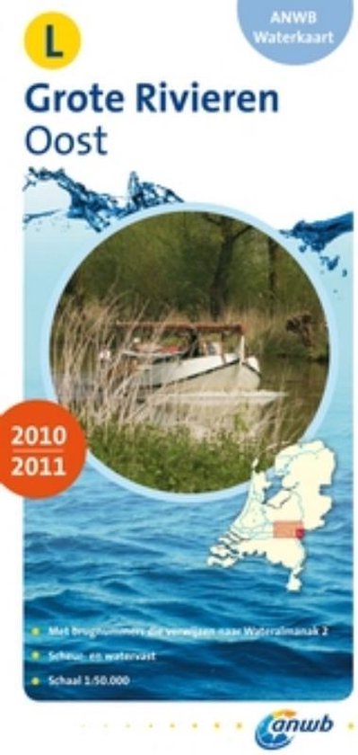 Cover van het boek 'ANWB Waterkaart / L Grote Rivieren Oost 2010/2011' van  ANWB