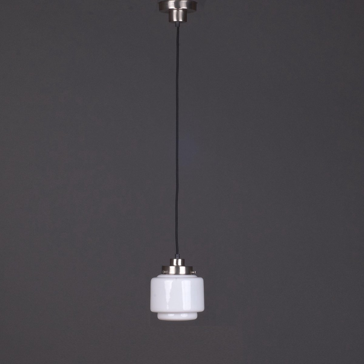 Art Deco Lamp - Hanglamp Smalle Getrapte Cilinder met vintage snoer - Art Deco Trade
