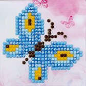 DIAMOND DOTZ DDS.002, Originele 5D Diamond Painting Set Butterfly Sparkle, Knutselpakket met 295 Ronde Steentjes, Dotz voor Volwassenen, Hobbypakket ca. 7 x 7 cm voor Kinderen Vanaf 8 Jaar