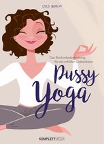Femme en position de méditation, titre 'Pussy Yoga'.