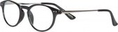 Icon Eyewear ICB003 Boston Leesbril +3.00 - Glanzend zwart, metalen poten